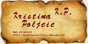 Kristina Poljčić vizit kartica
